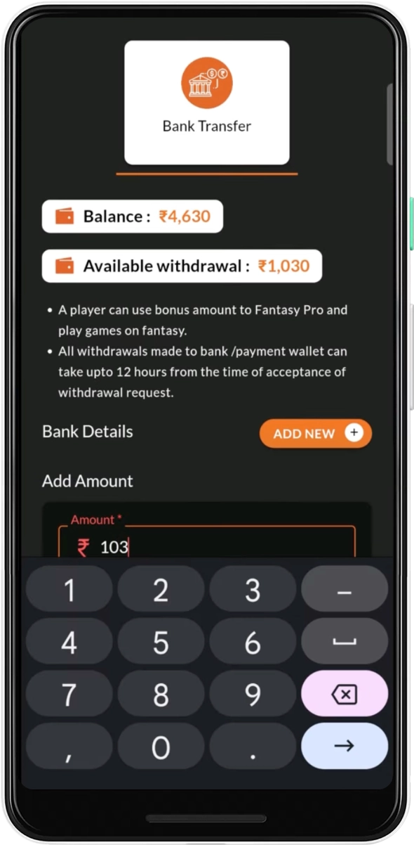 On the Fairplay app, users can bet on fantasy sports