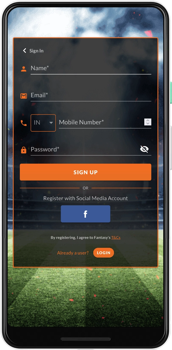 To start betting on fantasy sports on the Fairplay app, a user from India needs to create an account