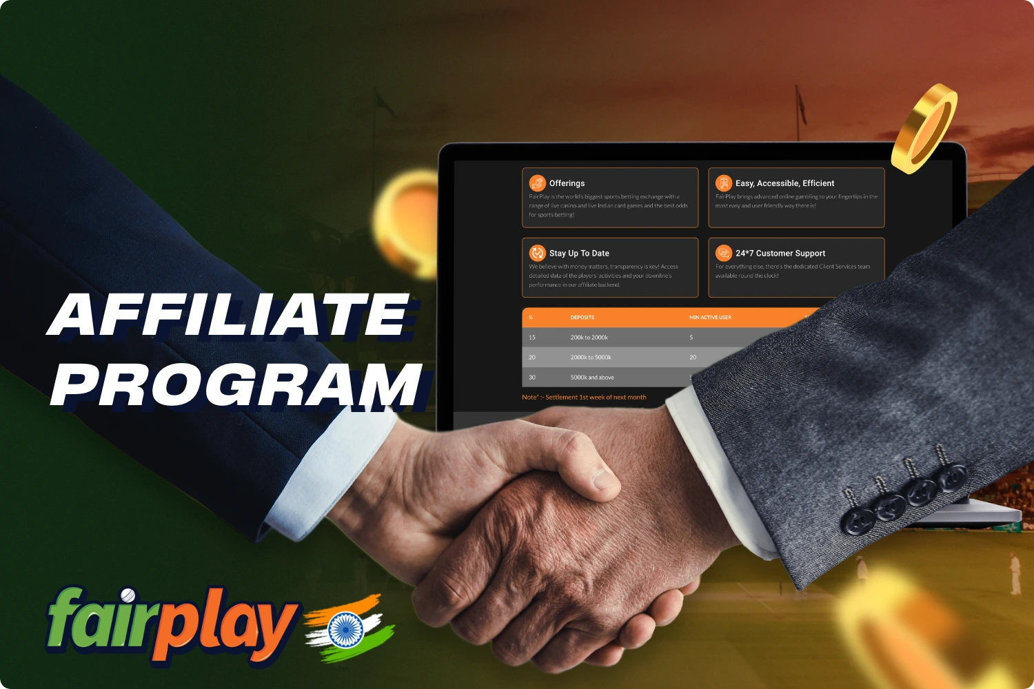 Fairplay affiliate program allows you to earn simply by attracting new customers