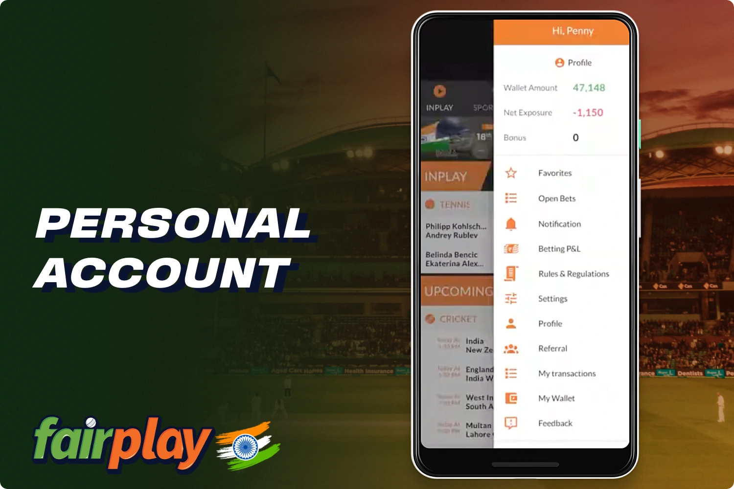 In Fairplay's personal account settings, users can change various data and also gain access to many of the platform's features