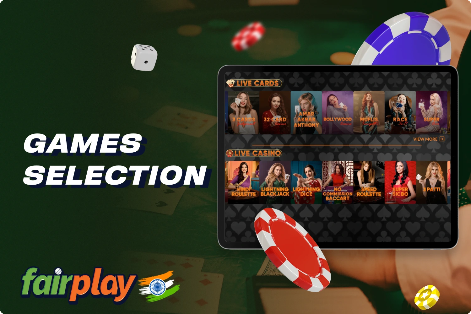 Fairplay offers hundreds of different games to gamblers