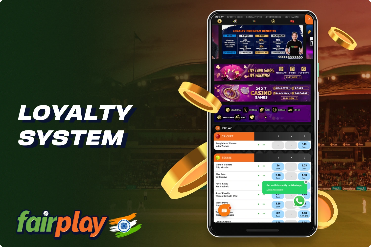 Fairplay's loyalty program is designed to reward loyal customers from India