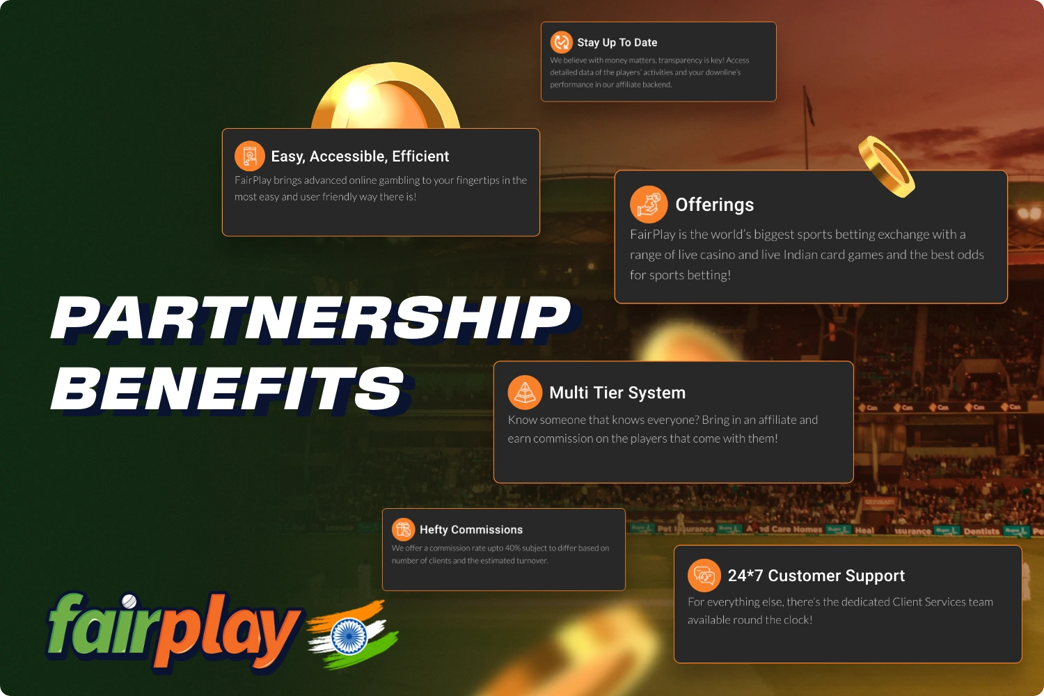 Partnership with Fairplay has a number of advantages that allow you to earn good money without much difficulty simply by attracting new customers