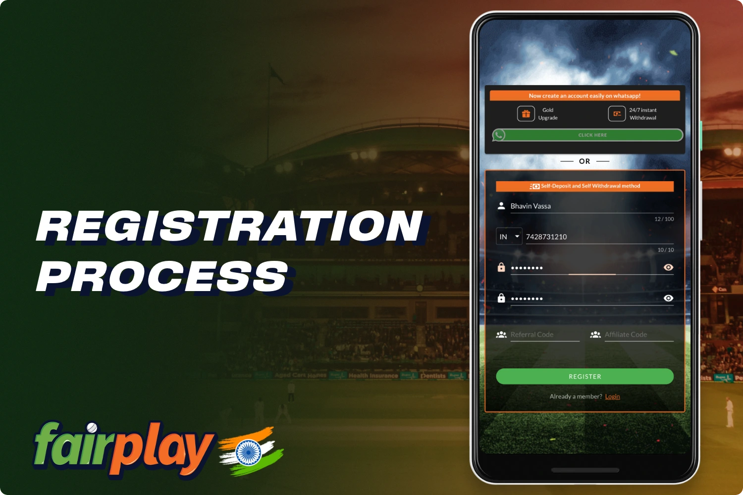 The process of registering at Fairplay is as simple as possible and is not time consuming