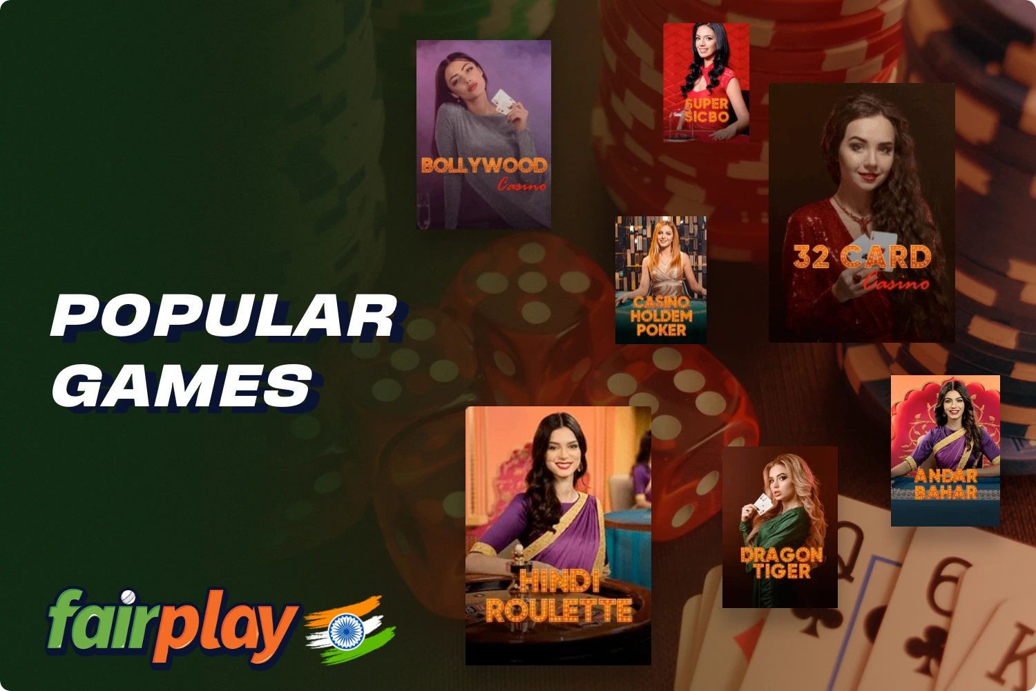 Among others, Fairplay has the top popular games that are most often chosen by users from India