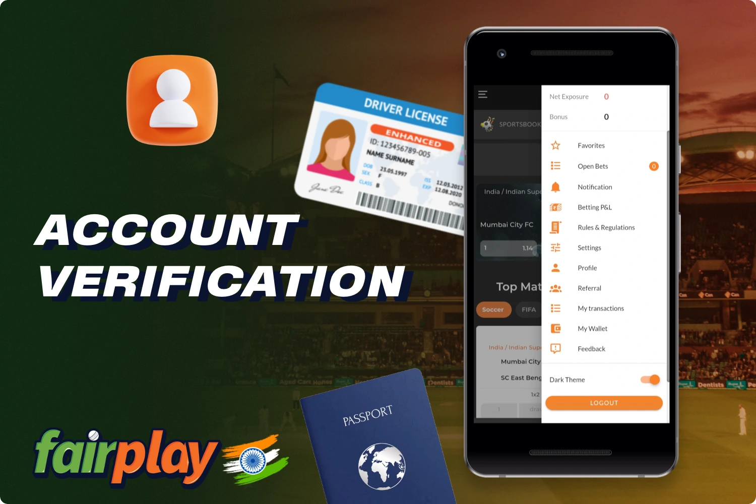 In order to be able to withdraw money from Fairplay you need to confirm your identity once