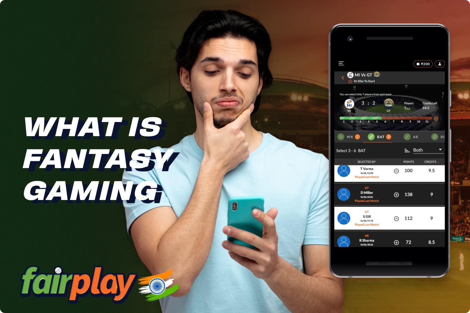 Fantasy betting at Fairplay is a special kind of betting where you have to create a virtual team